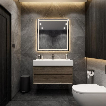 Moreno Bath MAX 42" Gray Oak Wall-Mounted Vanity With Single Reinforced White Acrylic Sink