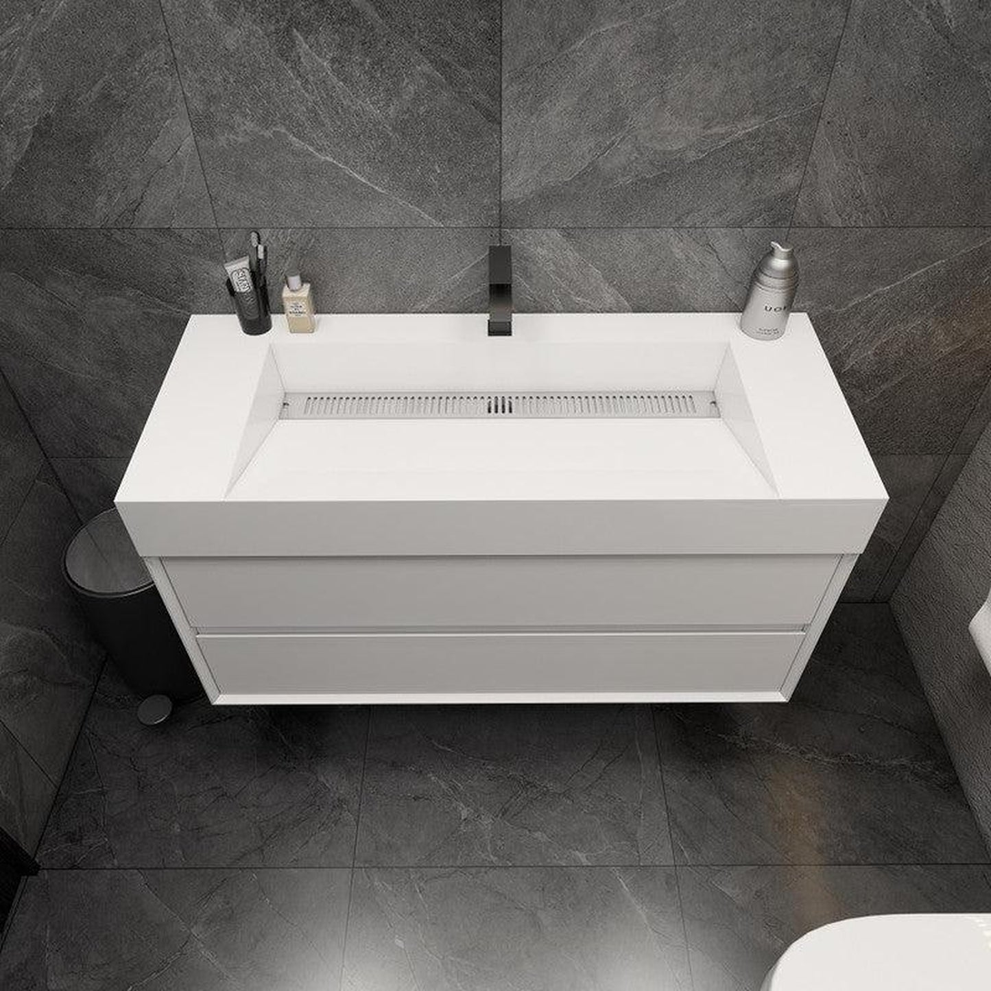 Moreno Bath MAX 48" Gloss White Wall-Mounted Vanity With Single Reinforced White Acrylic Sink