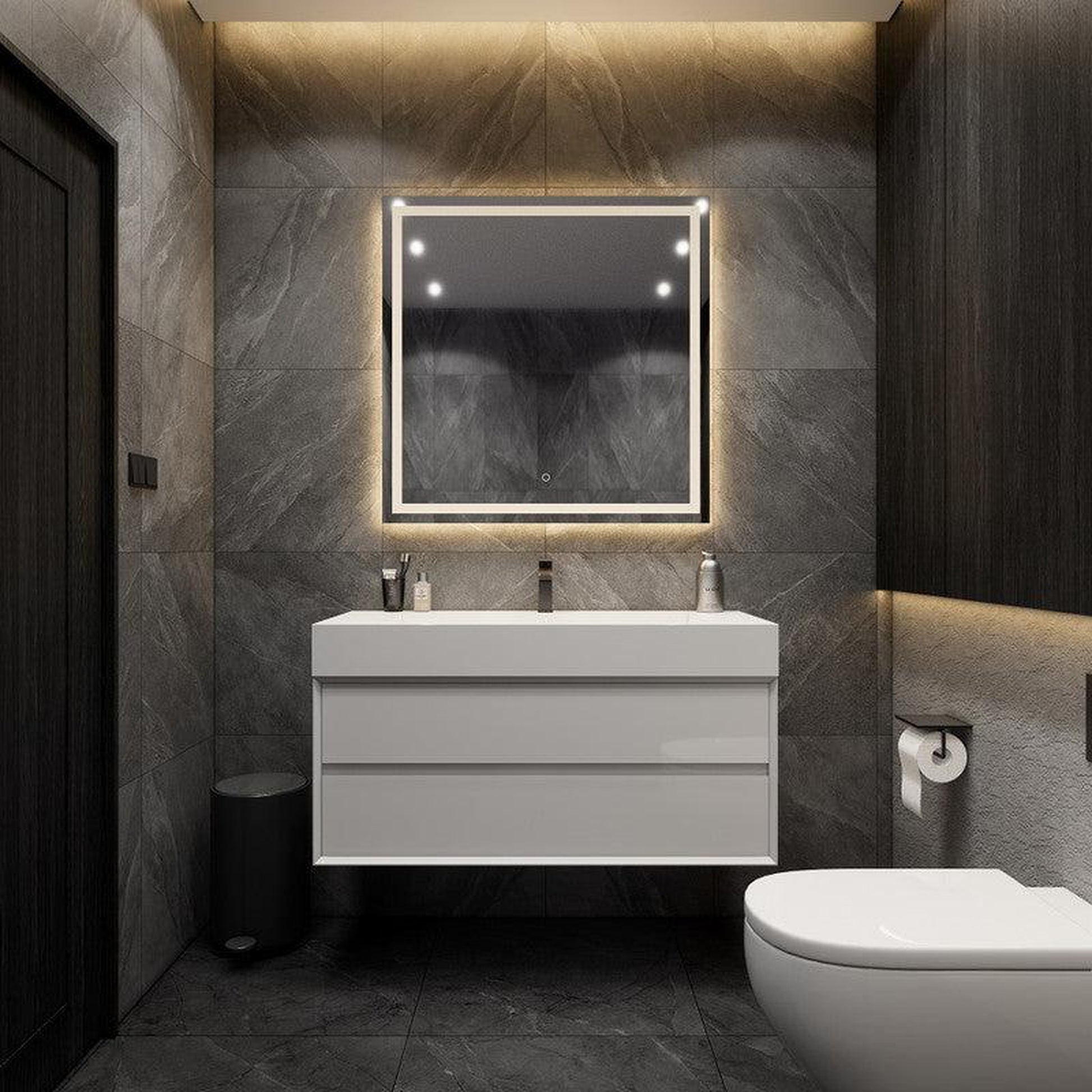 Moreno Bath MAX 48" Gloss White Wall-Mounted Vanity With Single Reinforced White Acrylic Sink