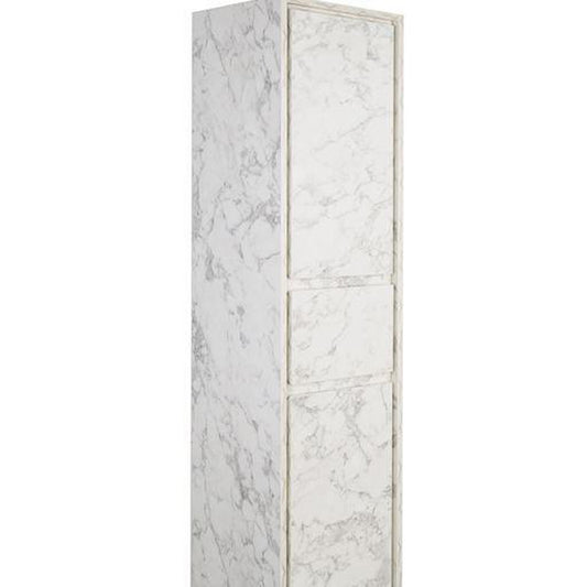 Moreno Bath Sage 16" Mable White Wall-Mounted Linen Storage Cabinet