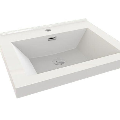 Moreno Bath Sage 24" White Oak Wall-Mounted Modern Vanity With Single Reinforced White Acrylic Sink