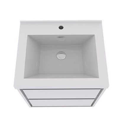 Moreno Bath Sage 30" High Gloss White Wall-Mounted Modern Vanity With Single Reinforced White Acrylic Sink