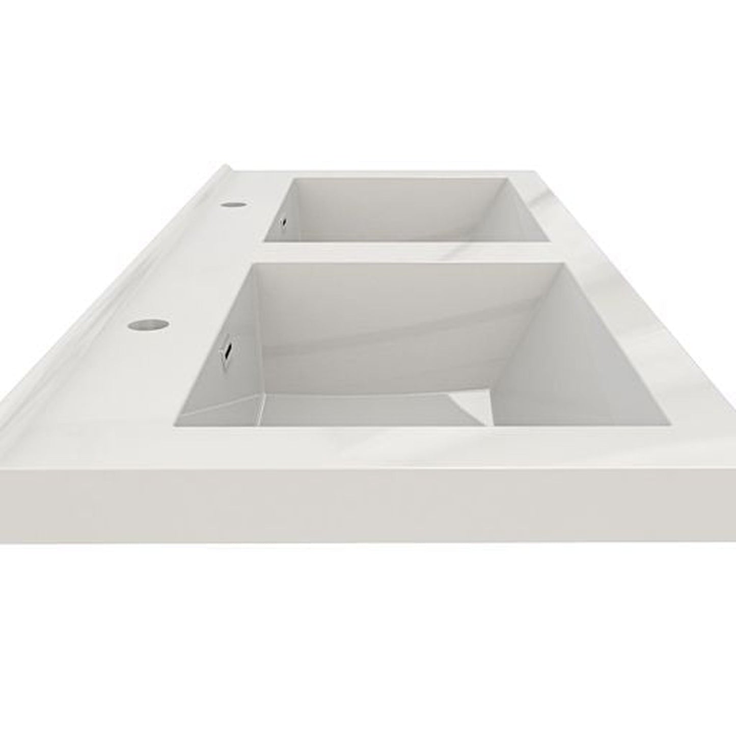 Moreno Bath Sage 48" High Gloss White Wall-Mounted Modern Vanity With Double Reinforced White Acrylic Sinks