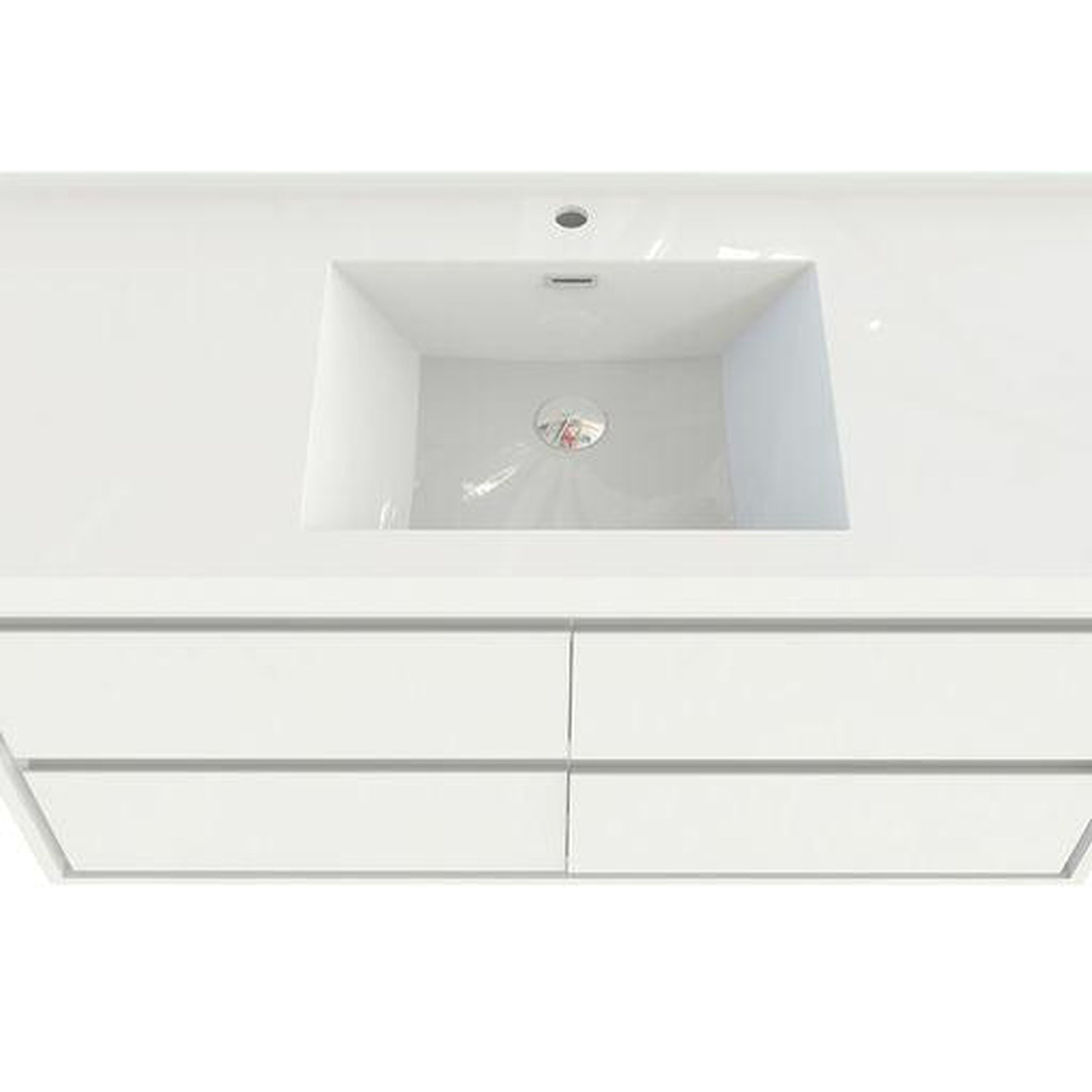 Moreno Bath Sage 48" High Gloss White Wall-Mounted Modern Vanity With Single Reinforced White Acrylic Sink