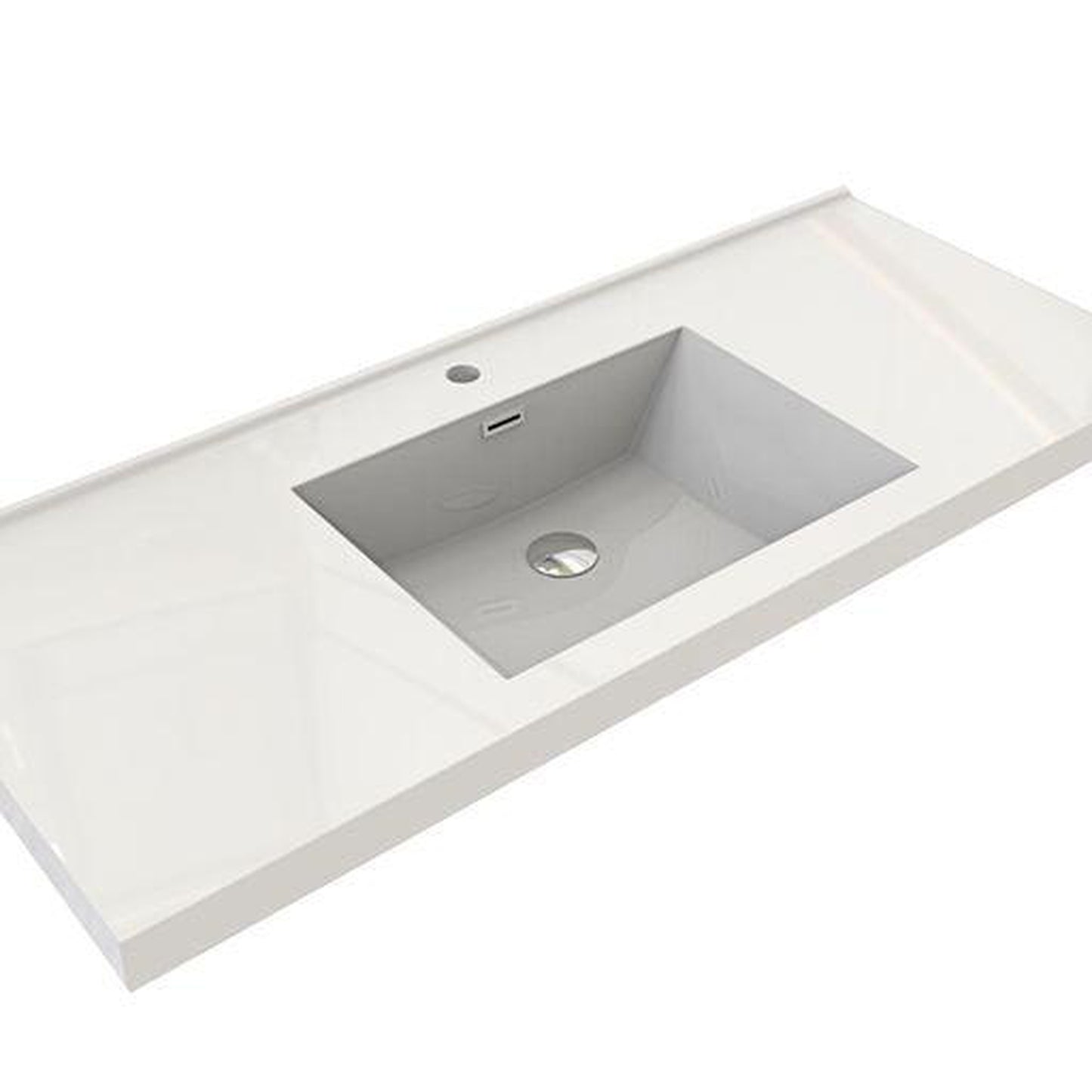Moreno Bath Sage 48" High Gloss White Wall-Mounted Modern Vanity With Single Reinforced White Acrylic Sink