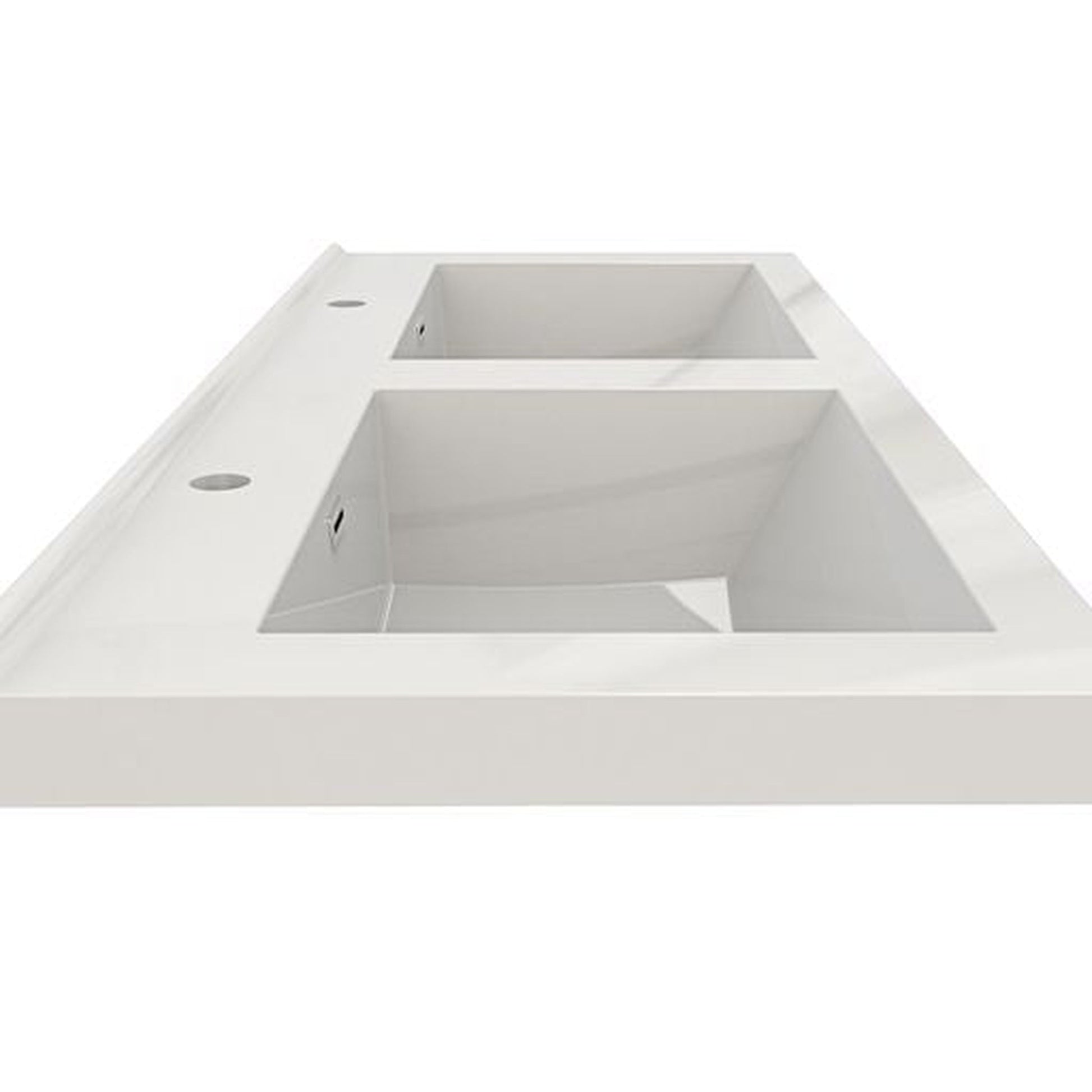 Moreno Bath Sage 48" White Oak Wall-Mounted Modern Vanity With Double Reinforced White Acrylic Sinks