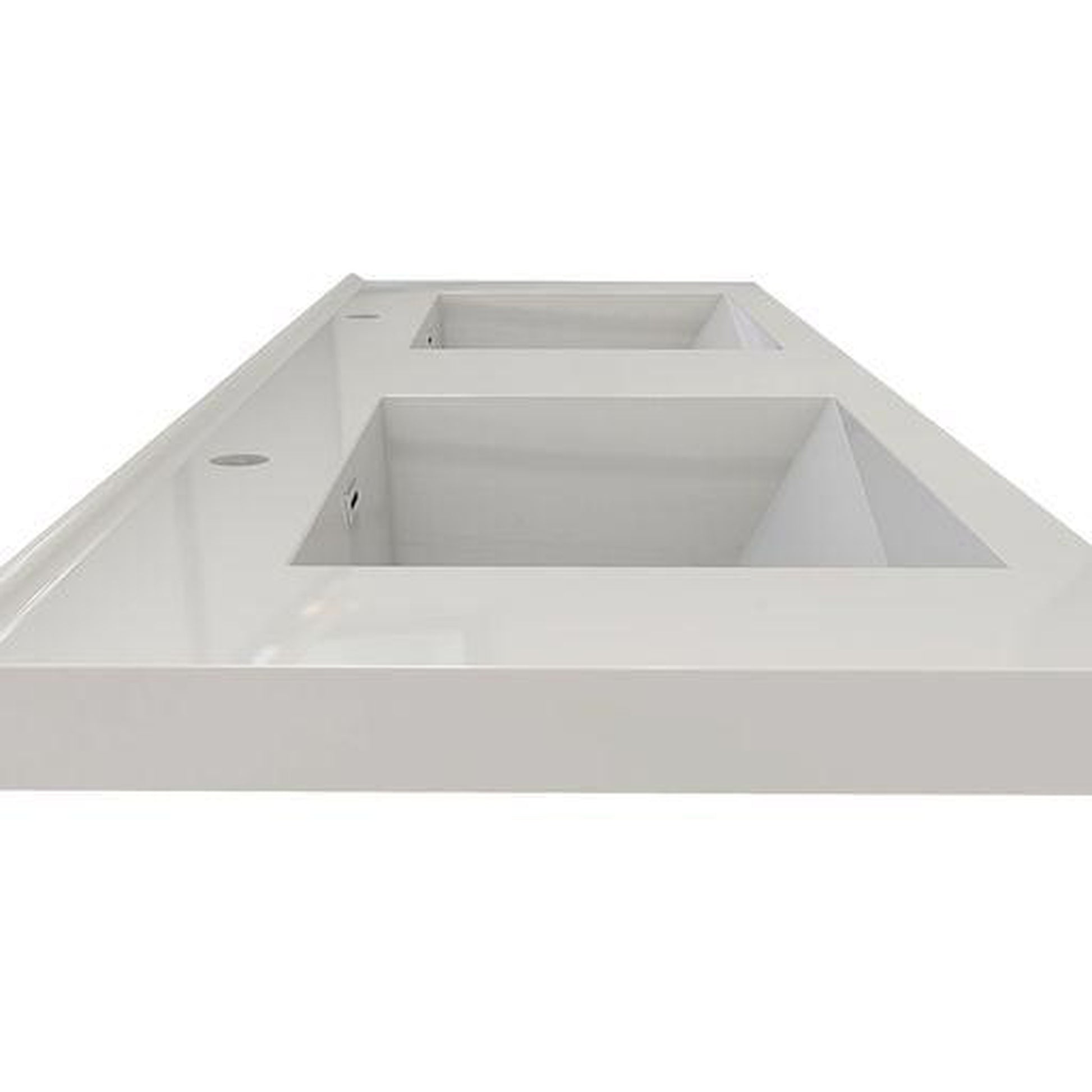 Moreno Bath Sage 60" High Gloss White Wall-Mounted Modern Vanity With Double Reinforced White Acrylic Sinks