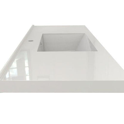 Moreno Bath Sage 60" White Oak Wall-Mounted Modern Vanity With Single Reinforced White Acrylic Sink