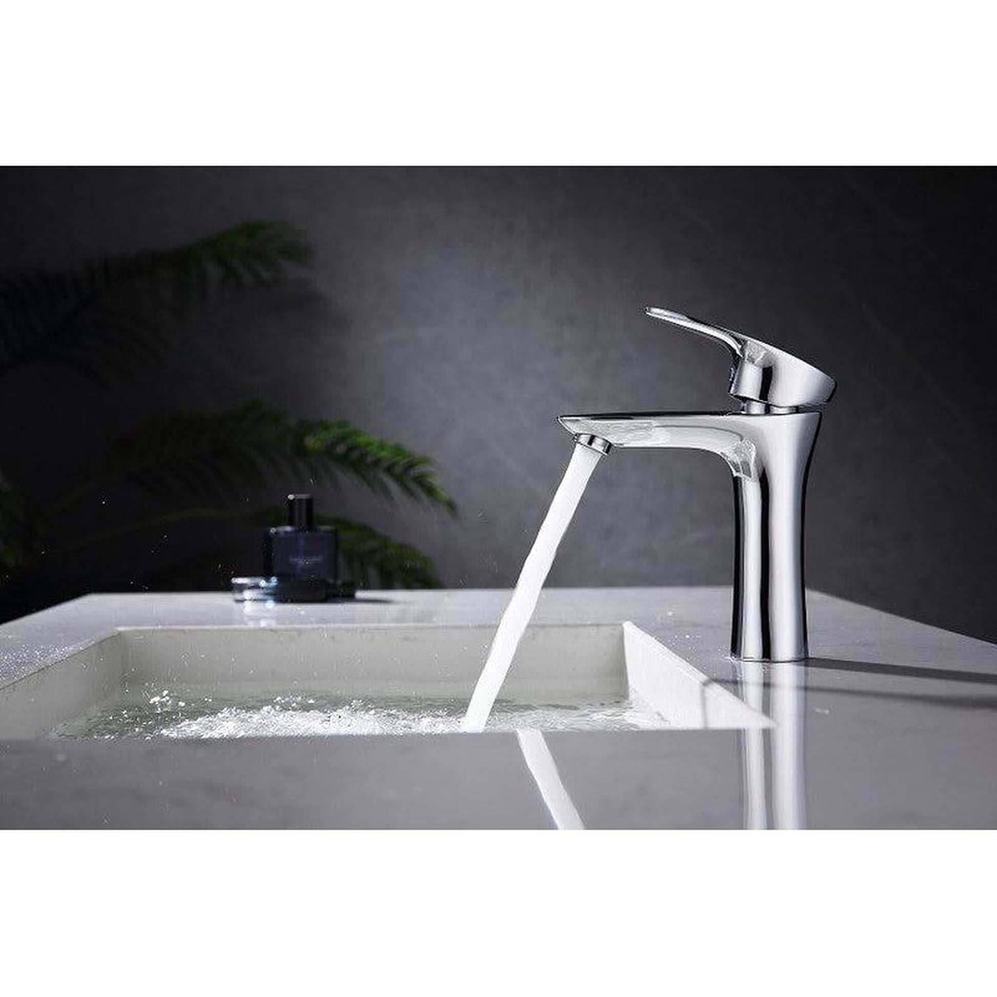 Moreno Coy Single Hole Chrome Waterfall Single Lever Faucet