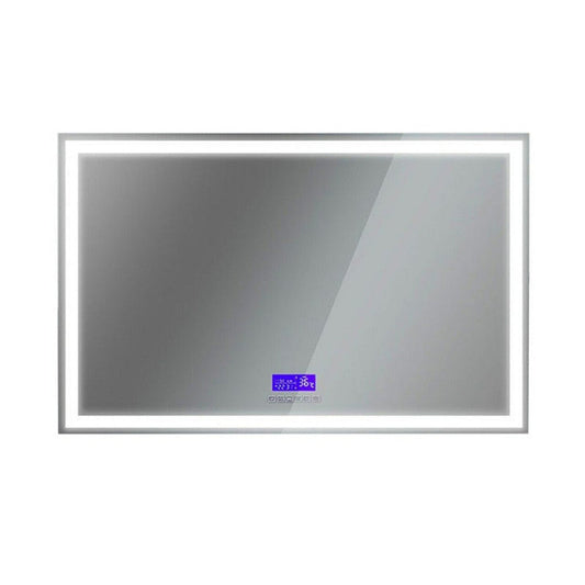Moreno Florence 55" x 36" Frameless LED Mirror With Bluetooth, Time and Temperature