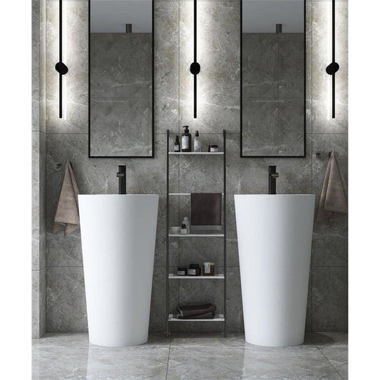 Moreno Korela Better Vanity E-P03-2 White Pedestal Sink 2 Sets