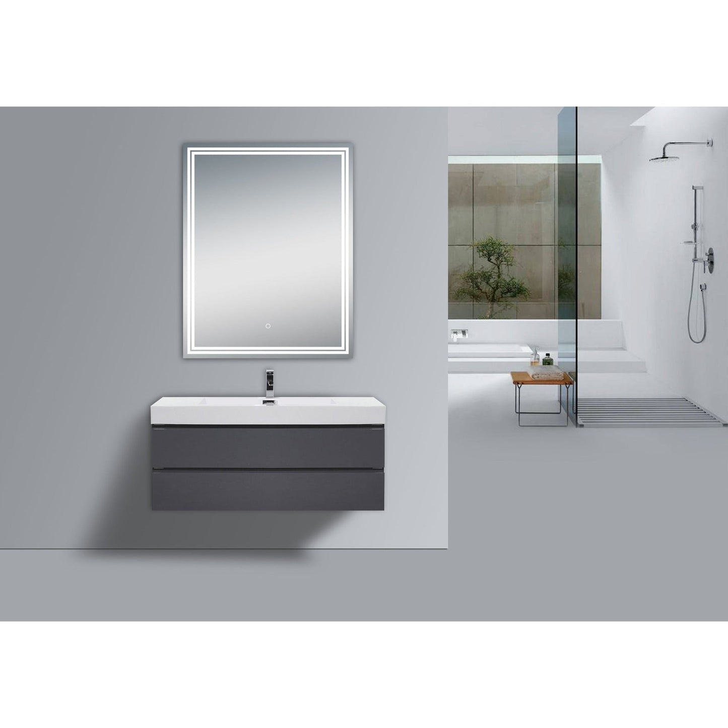 Moreno Luna 24" Frameless Polished Edge Back-lit LED Mirror