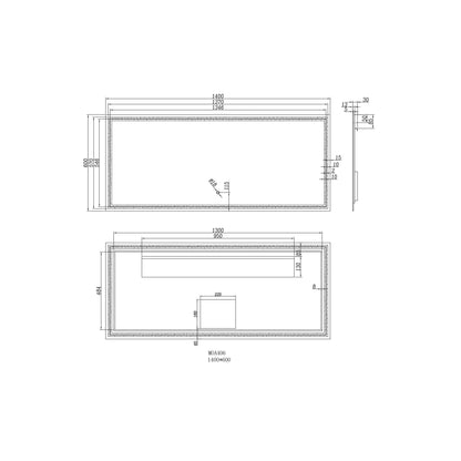 Moreno Luna 55" Frameless Polished Edge Back-Lit Led Mirror