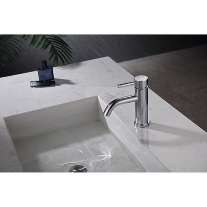 Moreno Nelli 6" x 7" Single Hole Brushed Nickel Lever Handle Faucet