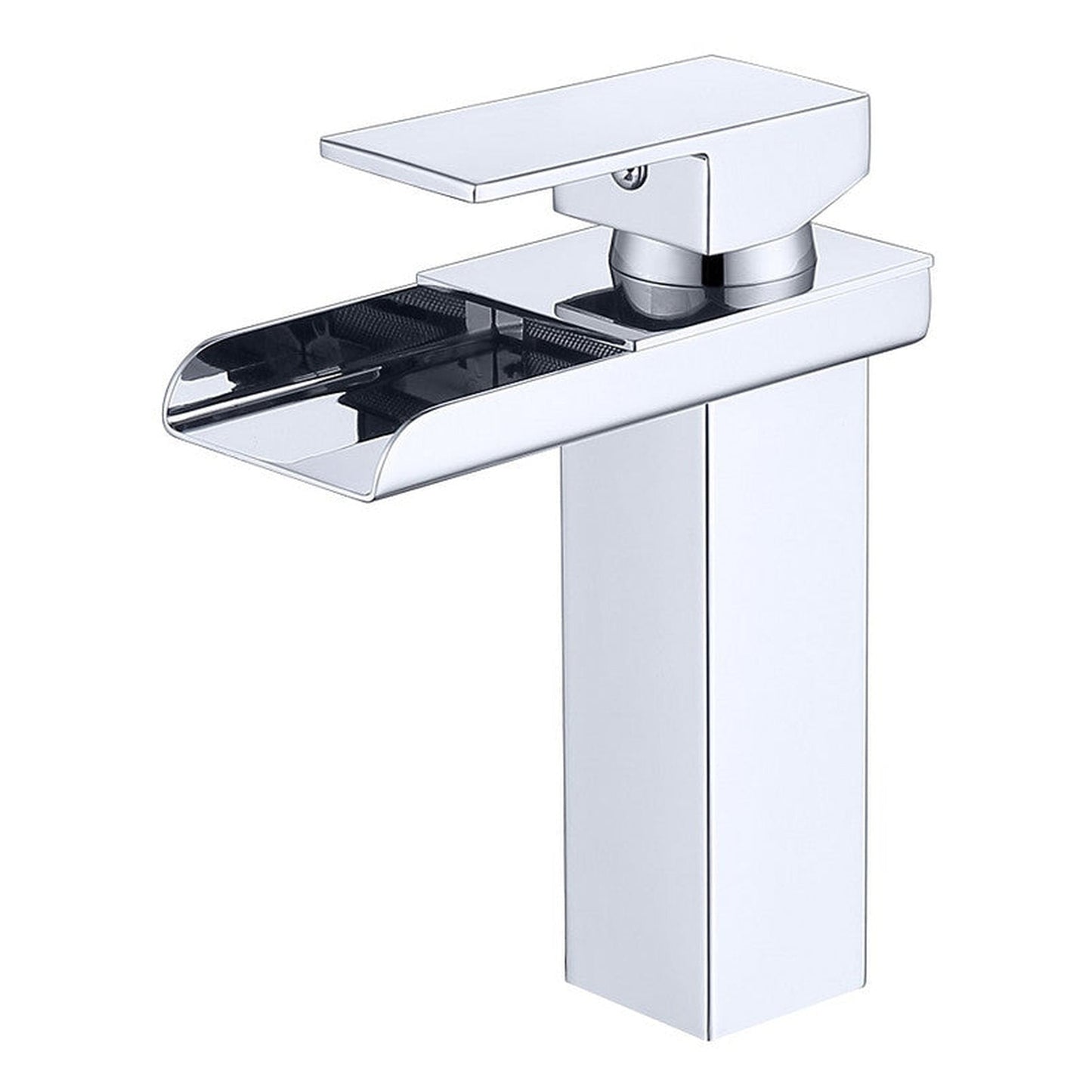 Moreno Nelli 6" x 7" Single Hole Chrome Waterfall Faucet