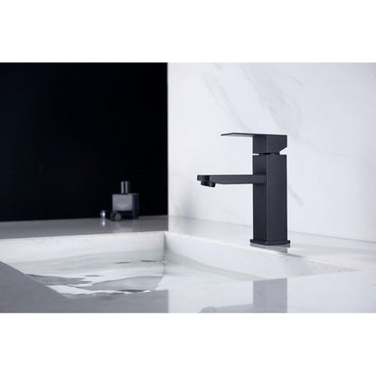 Moreno Nelli 6" x 7" Single Hole Matte Black Faucet