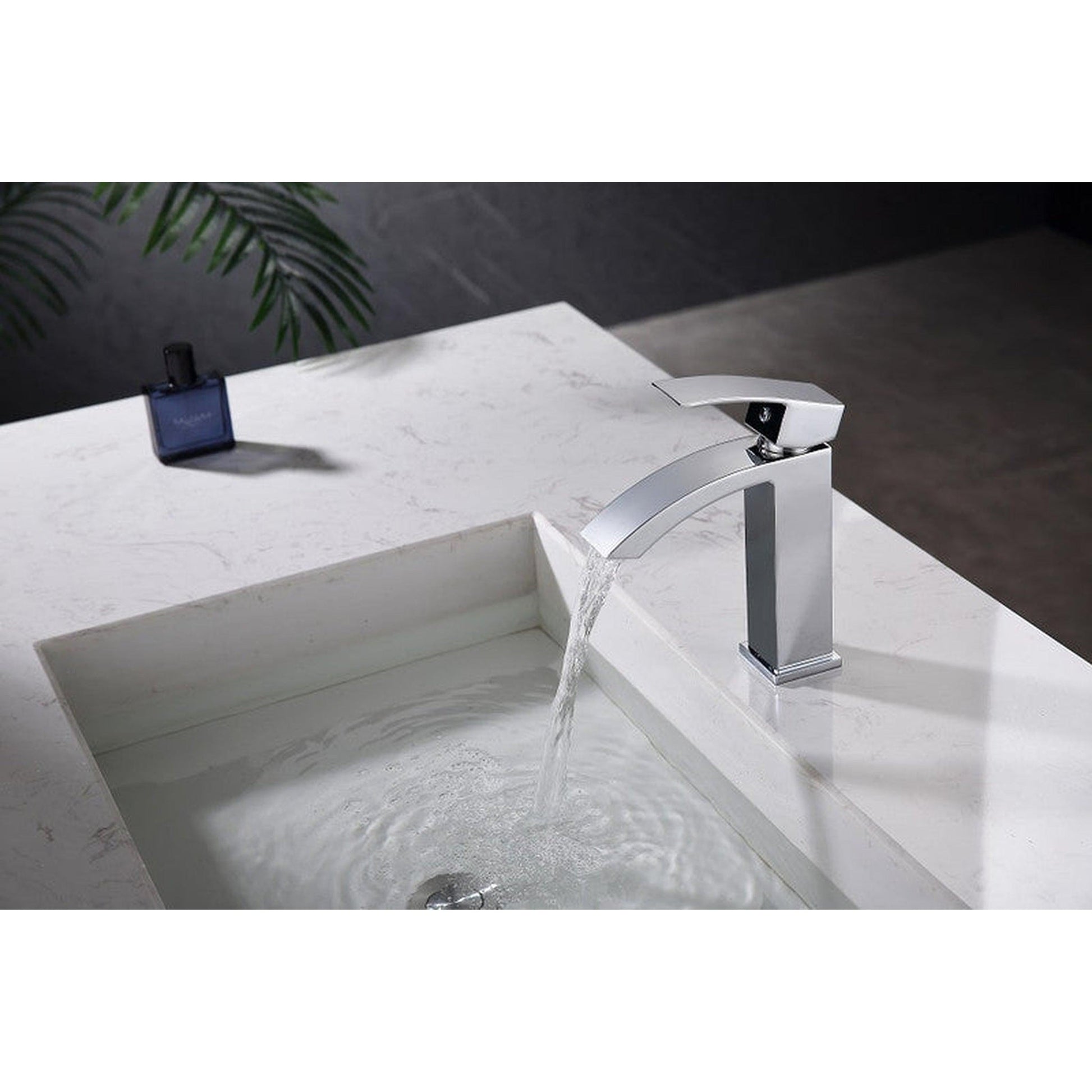 Moreno Nelli 7" x 7" Single Hole Matte Black Curve Faucet