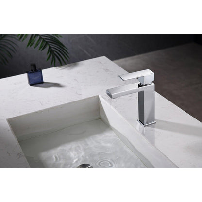 Moreno Nelli 7" x 8" Single Hole Brushed Nickel Rigid Spout Faucet