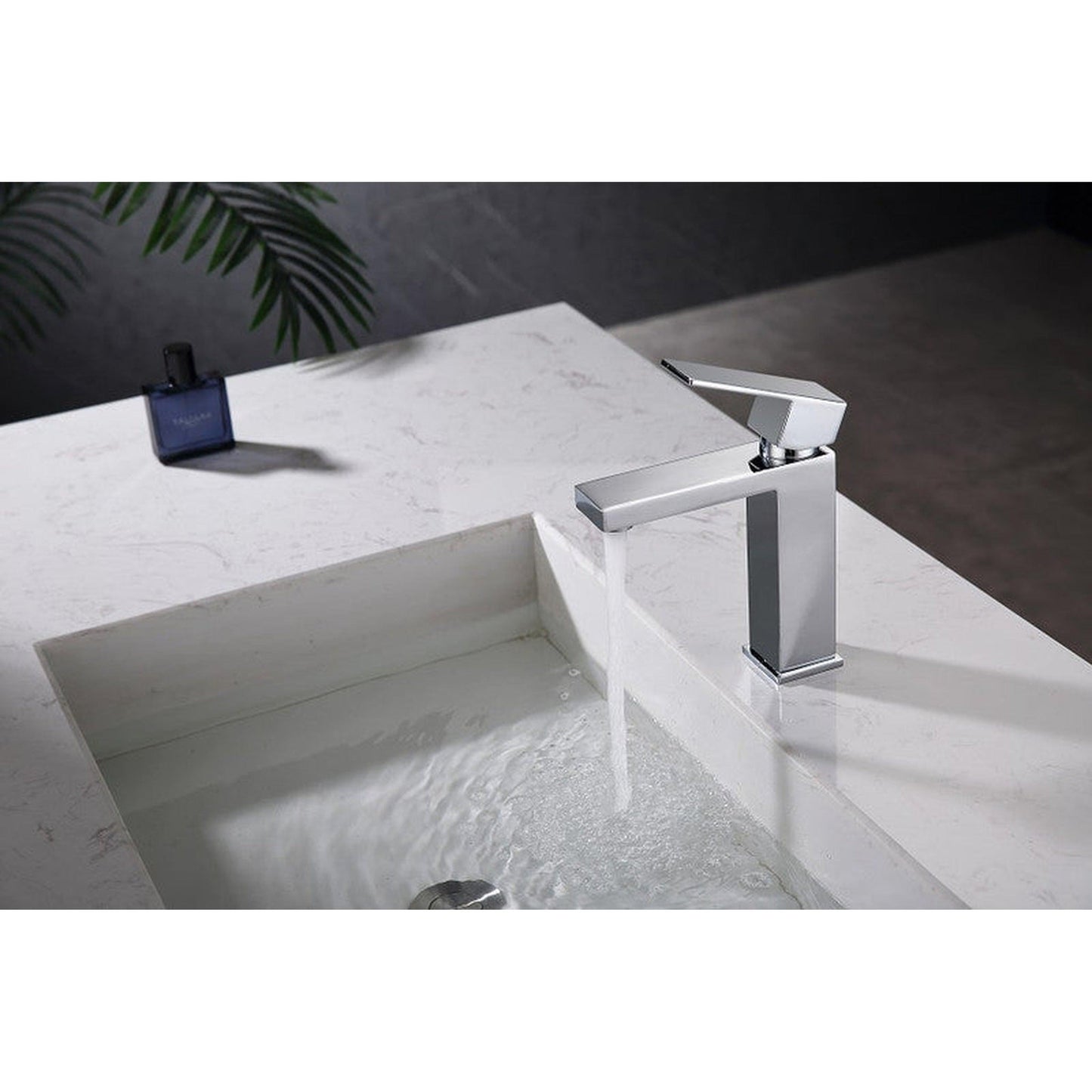 Moreno Nelli 7" x 8" Single Hole Brushed Nickel Rigid Spout Faucet