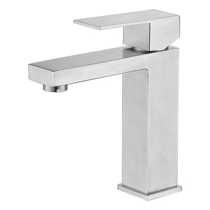 Moreno Nelli 7" x 8" Single Hole Brushed Nickel Rigid Spout Faucet