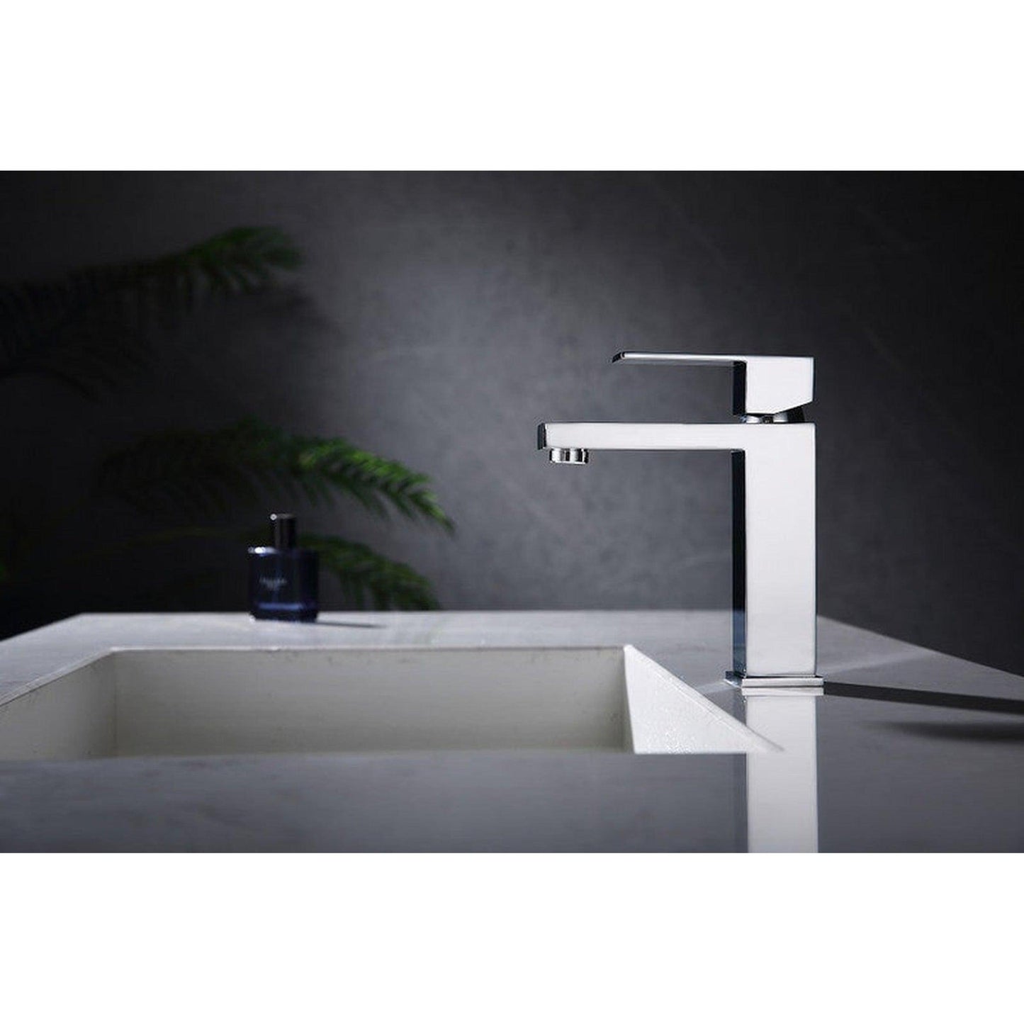 Moreno Nelli 7" x 8" Single Hole Matte Black Rigid Spout Faucet