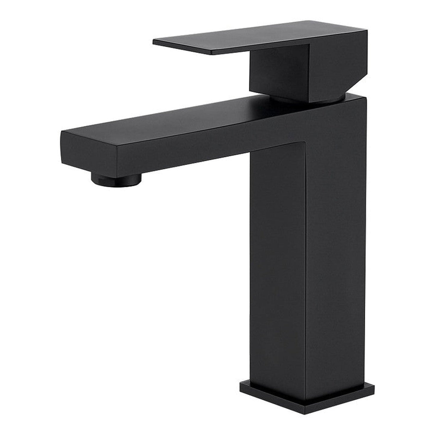 Moreno Nelli 7" x 8" Single Hole Matte Black Rigid Spout Faucet