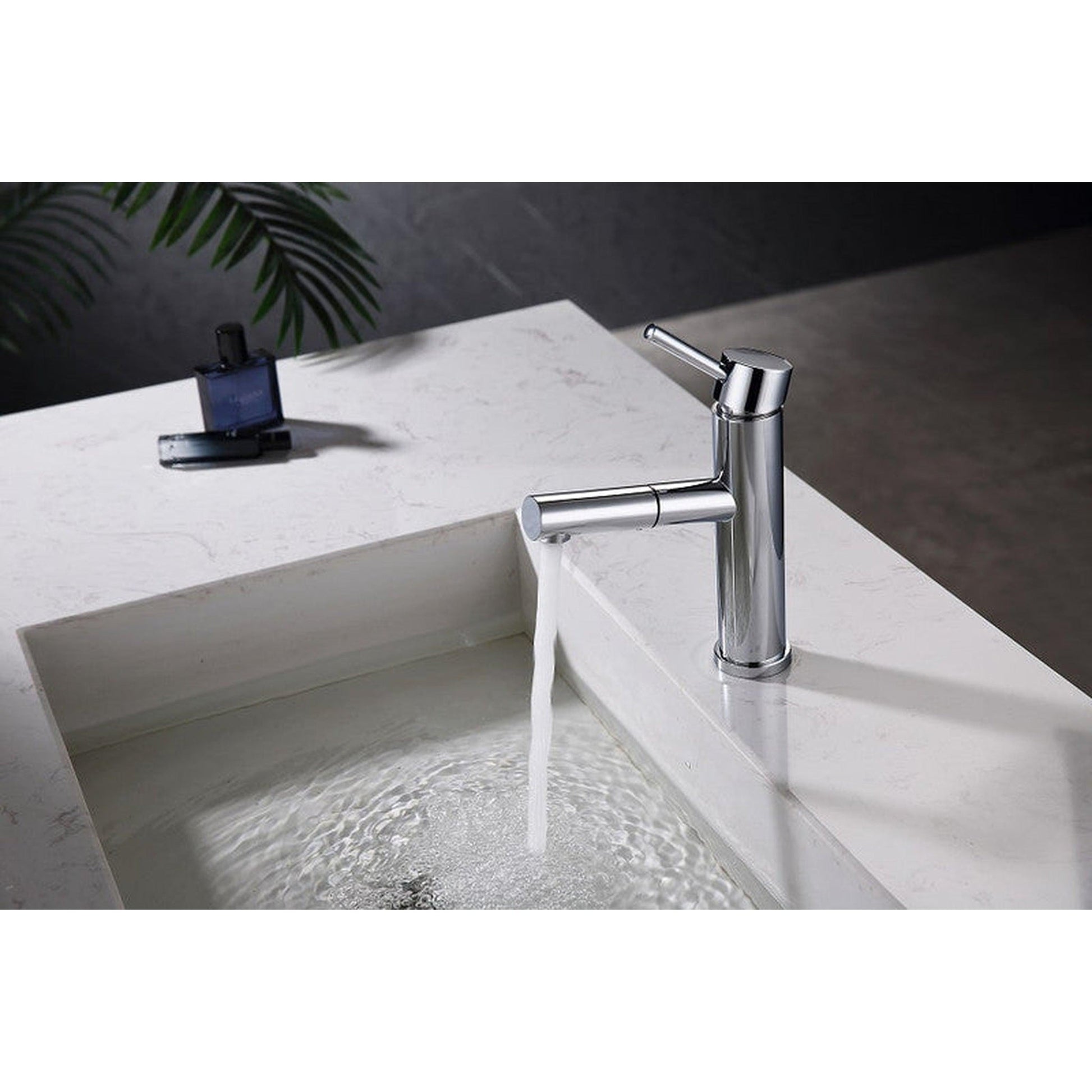 Moreno Nelli 7" x 9" Single Hole Chrome Pullout Spout Faucet