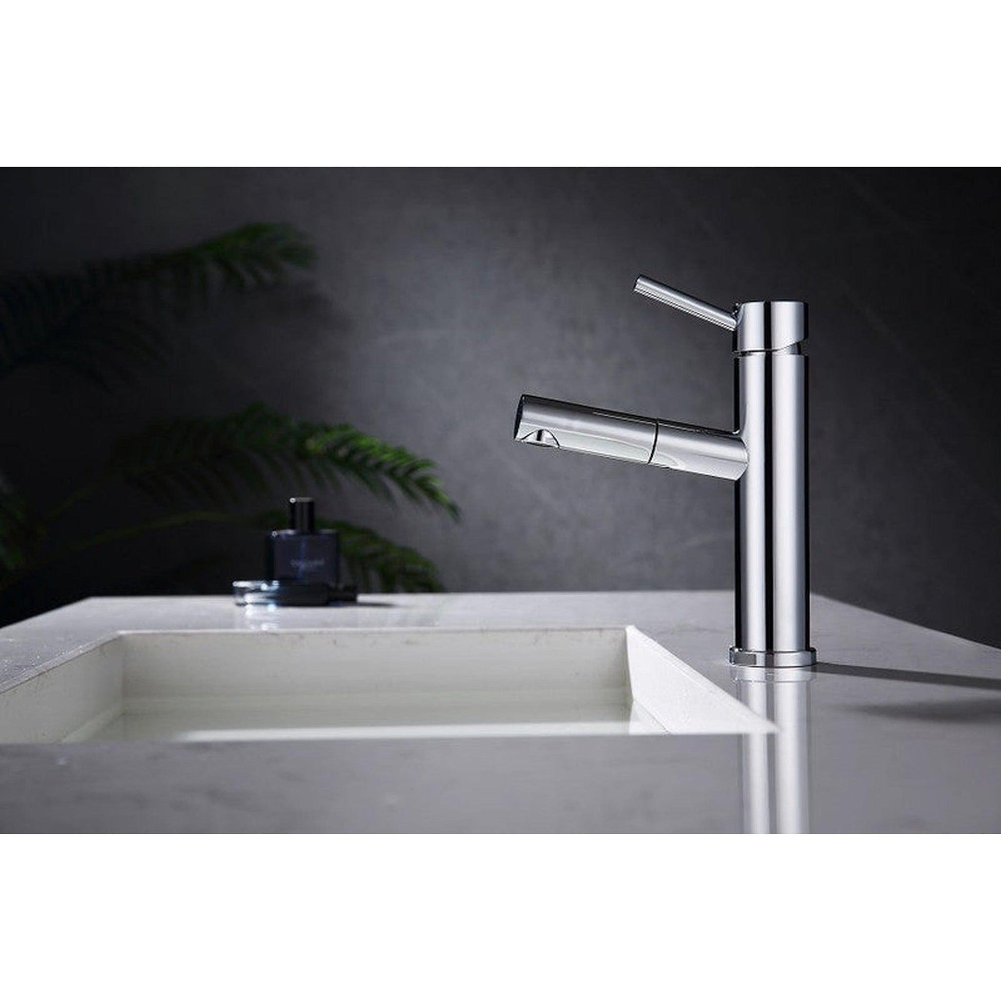 Moreno Nelli 7" x 9" Single Hole Matte Black Pullout Spout Faucet