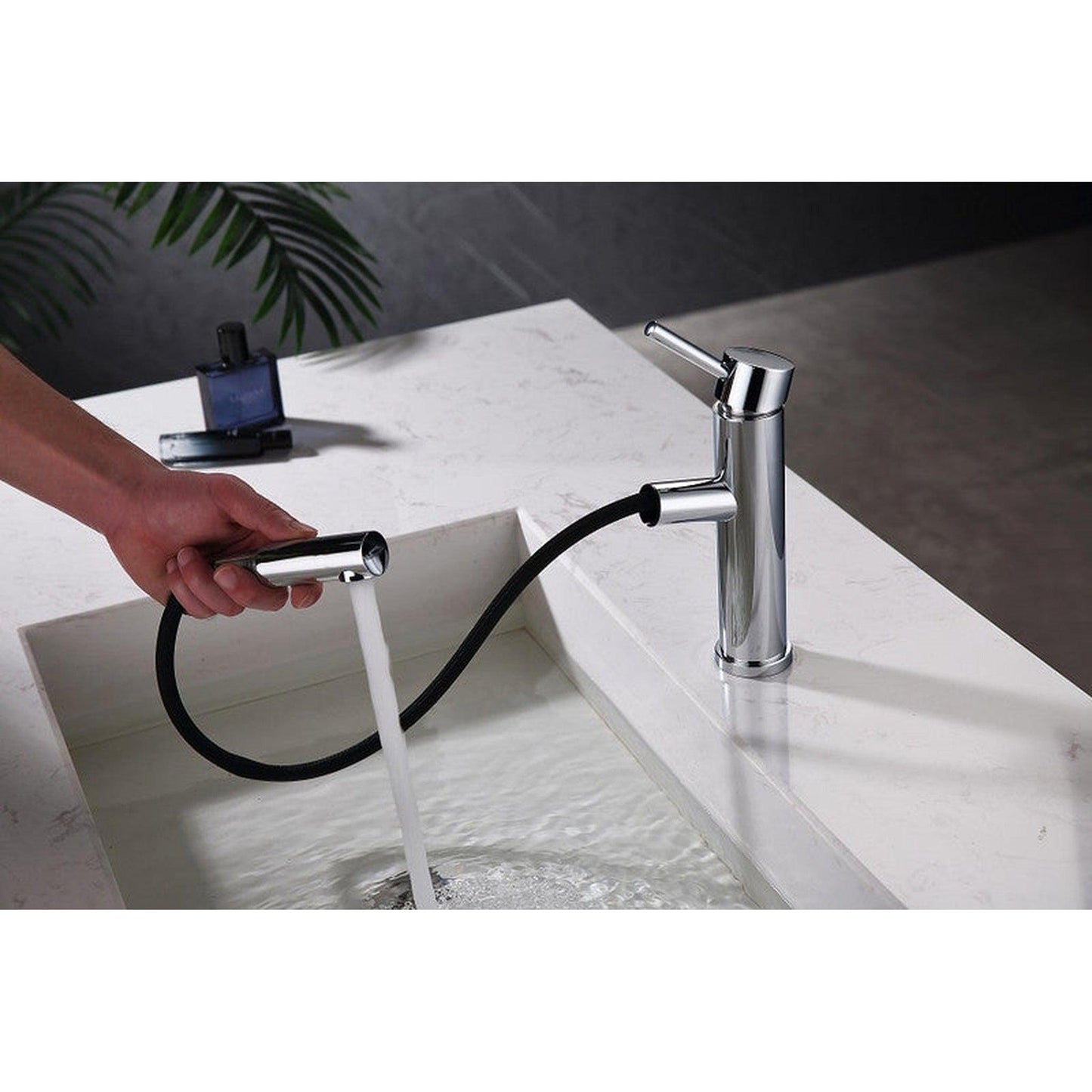 Moreno Nelli 7" x 9" Single Hole Matte Black Pullout Spout Faucet