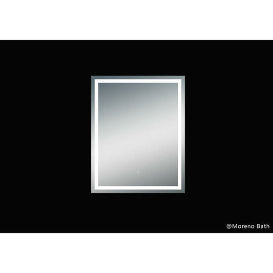 Moreno Twinkle 32" x 40" Frameless Polished Edge Frosted Panel LED Mirror