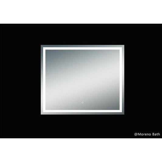 Moreno Twinkle 47" x 40" Frameless Polished Edge Frosted Panel LED Mirror