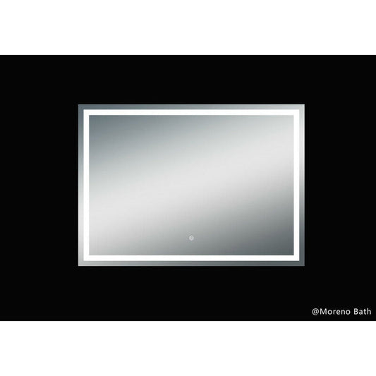 Moreno Twinkle 55" x 40" Frameless Polished Edge Frosted Panel LED Mirror
