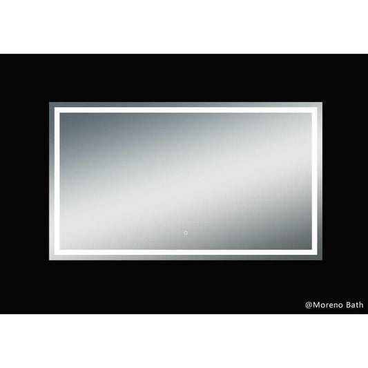 Moreno Twinkle 68" x 40" Frameless Polished Edge Frosted Panel LED Mirror