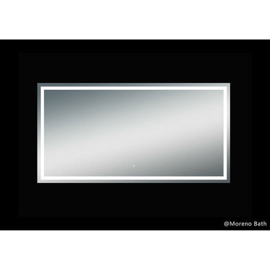 Moreno Twinkle 76" x 40" Frameless Polished Edge Frosted Panel LED Mirror