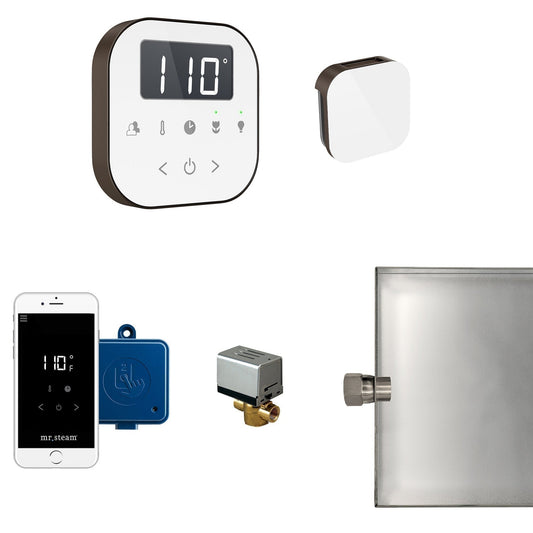 MrSteam AirButler 28" x 13" x 11" Steam Generator Control Kit Package in White Oil Rubbed Bronze