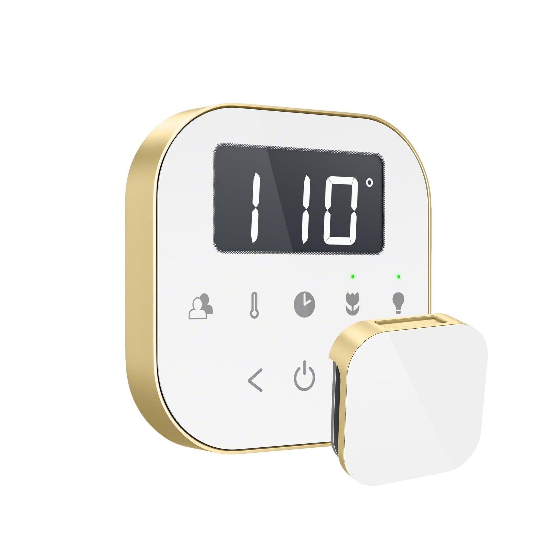 MrSteam AirButler 28" x 13" x 11" Steam Generator Control Kit Package in White Satin Brass