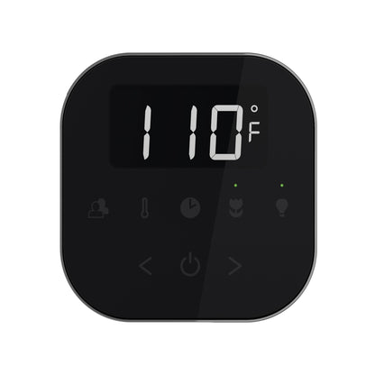 MrSteam AirButler Linear 28 "× 13" × 11" Steam Generator Control Kit Package in Black Polished Brass