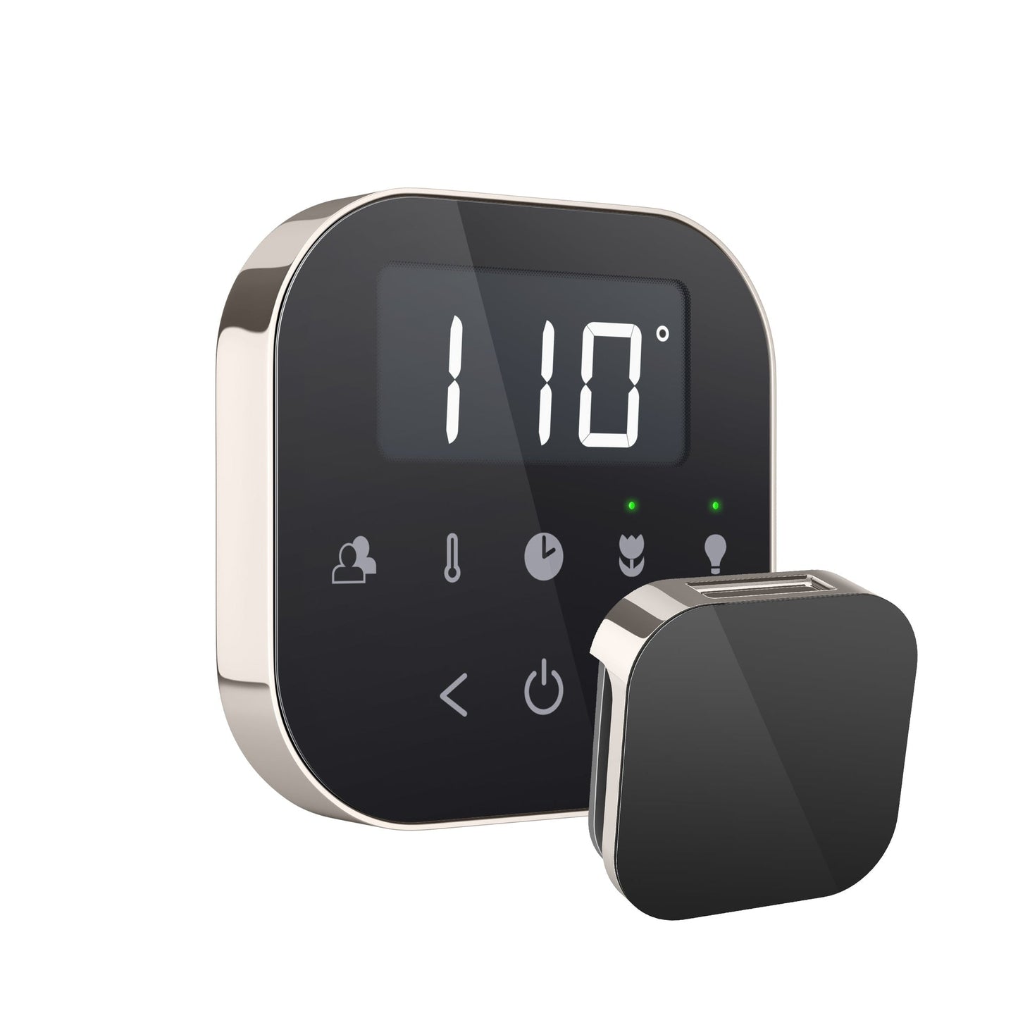 MrSteam AirButler Linear 28" × 13" × 11" Steam Generator Control Kit Package in Black Polished Nickel