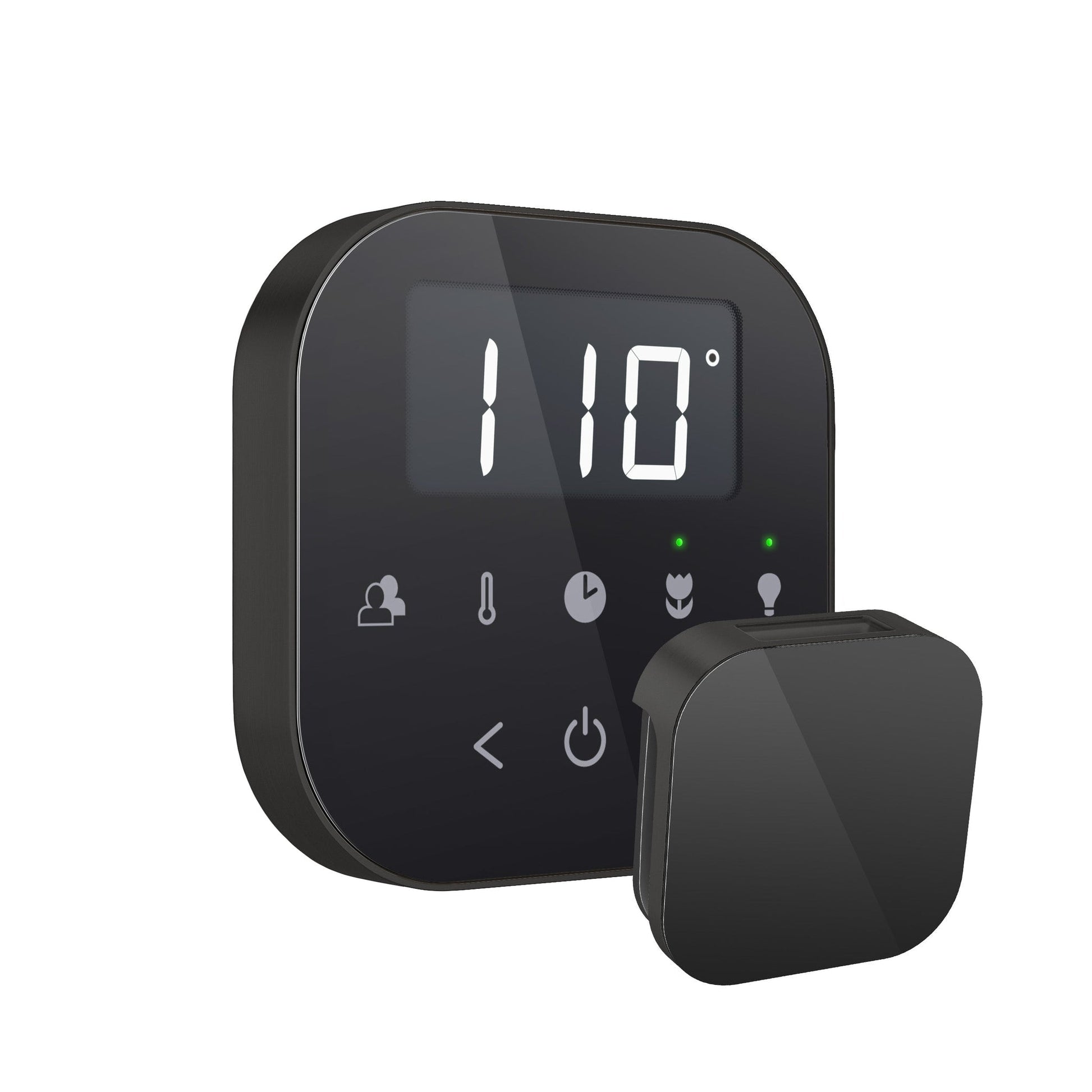 MrSteam AirButler Max 36" x 12" x 12" Steam Generator Control Kit Package in Black Matte Black
