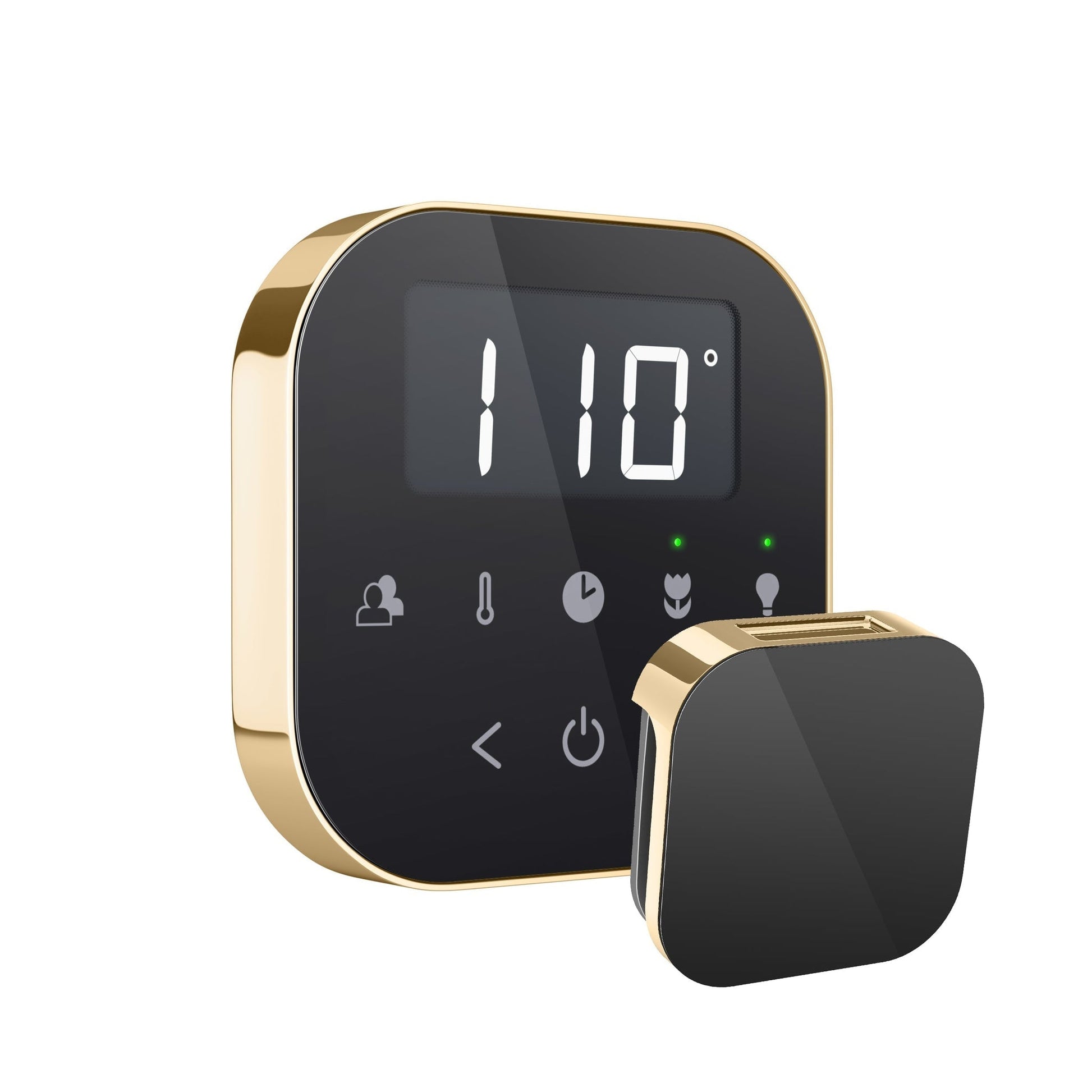 MrSteam AirButler Max 36" x 12" x 12" Steam Generator Control Kit Package in Black Polished Brass