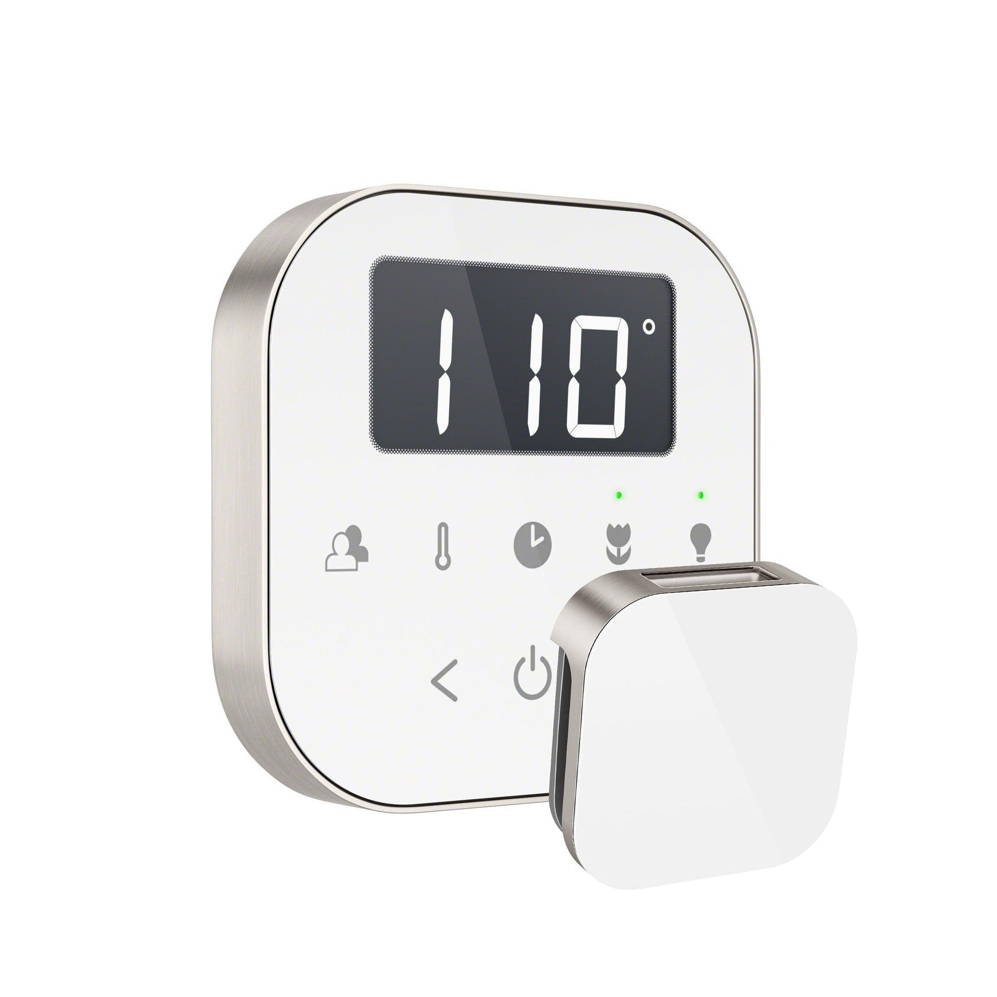 MrSteam AirButler Max 36" x 12" x 12" Steam Generator Control Kit Package in White Brushed Nickel