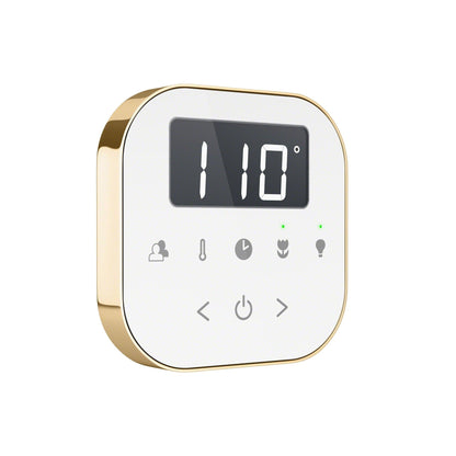 MrSteam AirButler Max 36" x 12" x 12" Steam Generator Control Kit Package in White Polished Brass