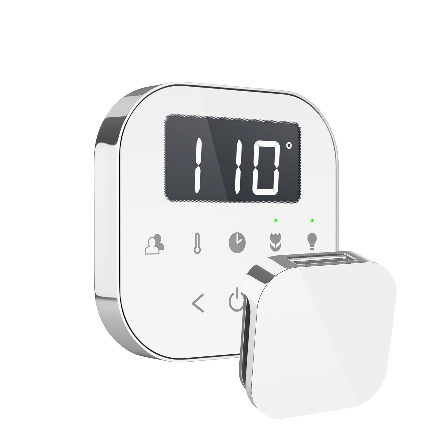 MrSteam AirButler Max 36" x 12" x 12" Steam Generator Control Kit Package in White Polished Chrome