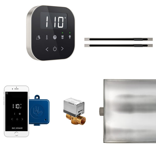 MrSteam AirButler Max Linear 36" x 12" x 12" Steam Generator Control Kit Package in Black Brushed Nickel