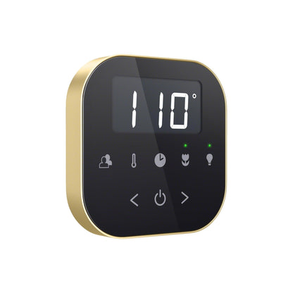 MrSteam AirButler Max Linear 36" x 12" x 12" Steam Generator Control Kit Package in Black Satin Brass
