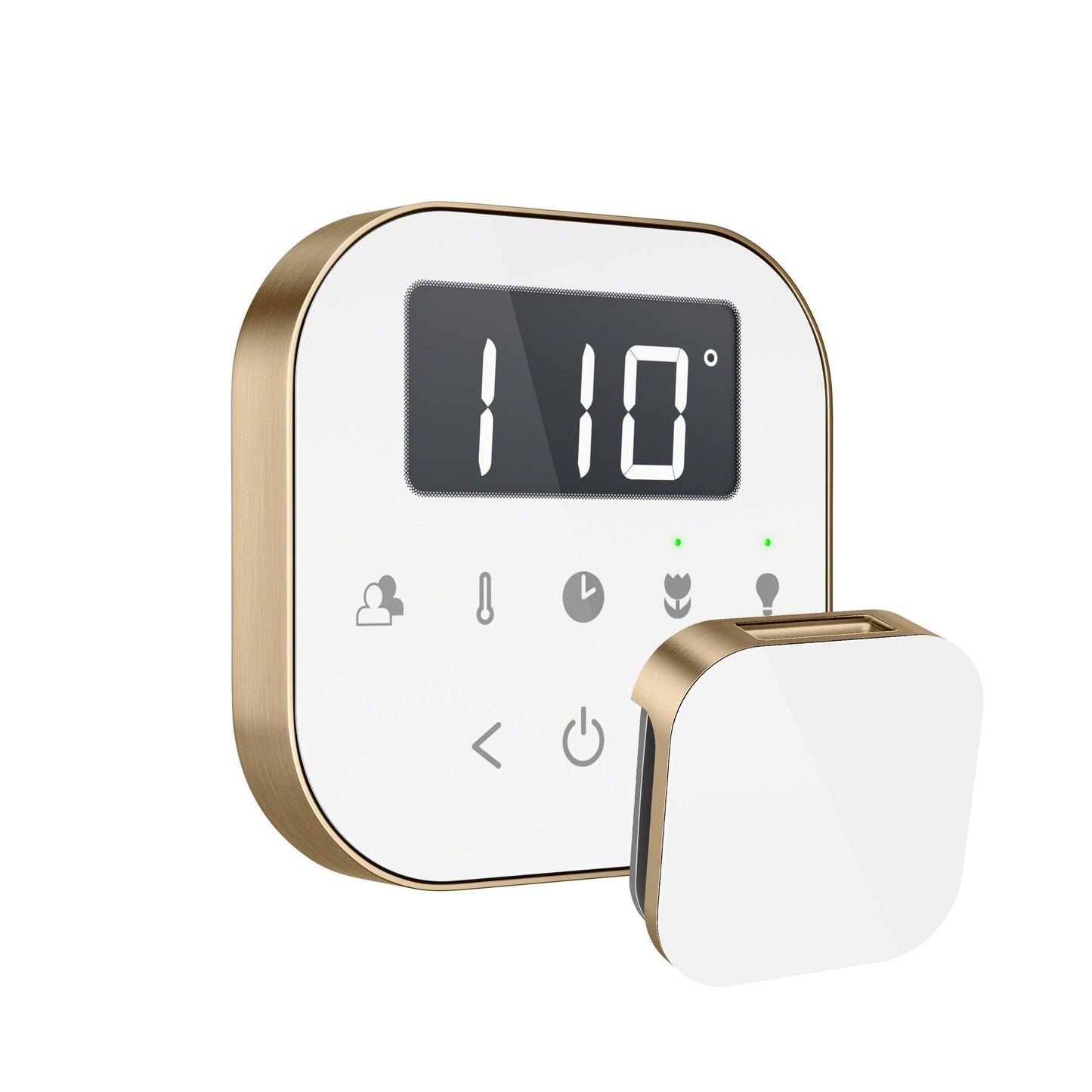 MrSteam AirButler Max Linear 36" x 12" x 12" Steam Generator Control Kit Package in White Brushed Bronze