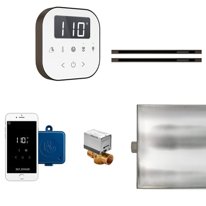 MrSteam AirButler Max Linear 36" x 12" x 12" Steam Generator Control Kit Package in White Oil Rubbed Bronze