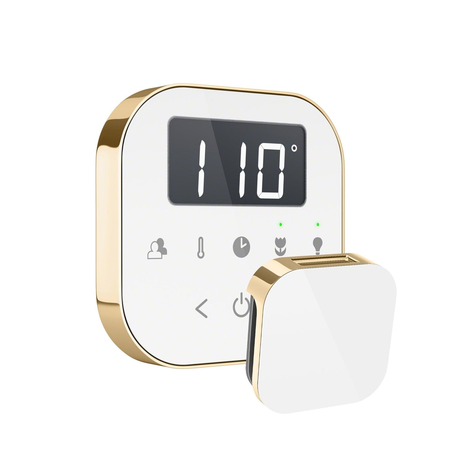 MrSteam AirButler Max Linear 36" x 12" x 12" Steam Generator Control Kit Package in White Polished Brass
