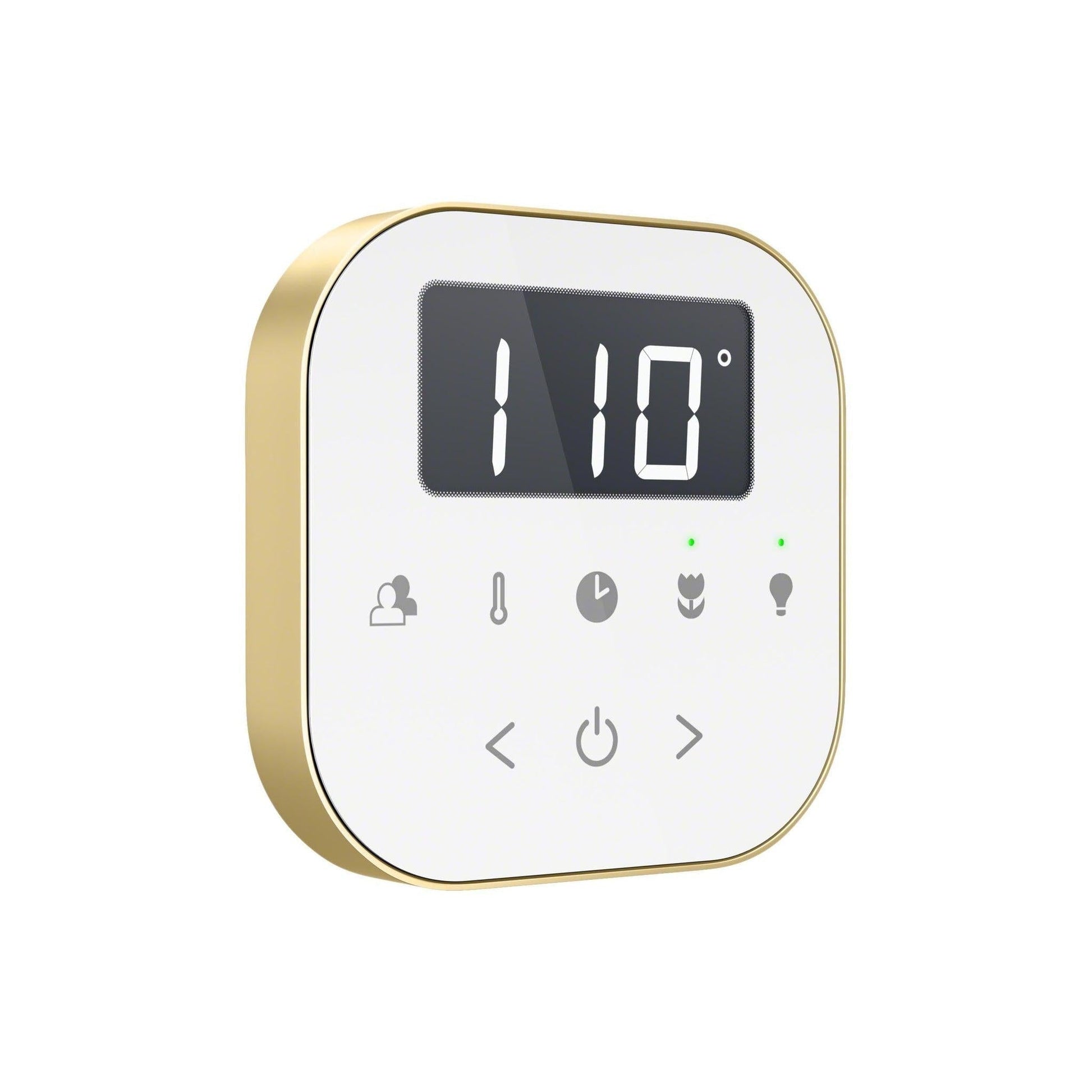 MrSteam AirButler Max Linear 36" x 12" x 12" Steam Generator Control Kit Package in White Satin Brass