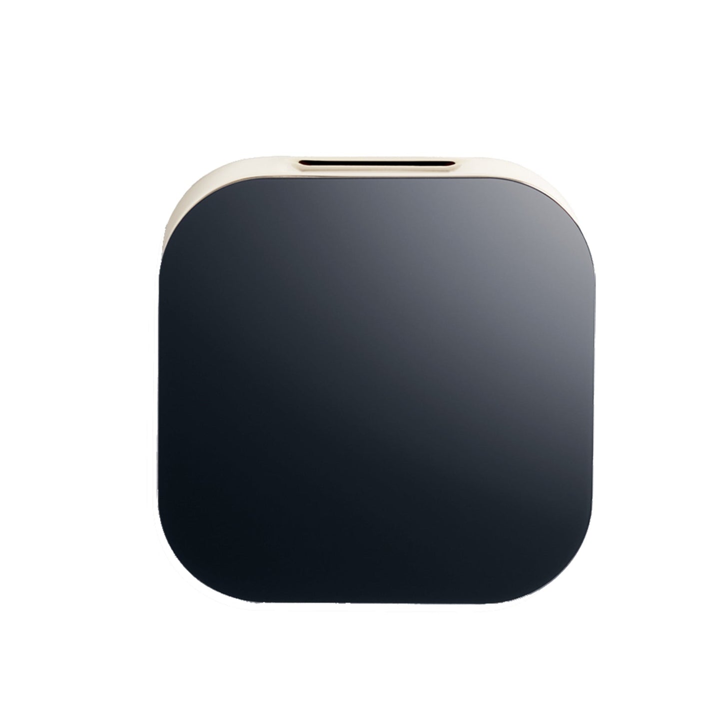 MrSteam Aroma Glass 3" x 3" x 1" Polished Nickel Steam Head in Black for All eSeries Generator Controls